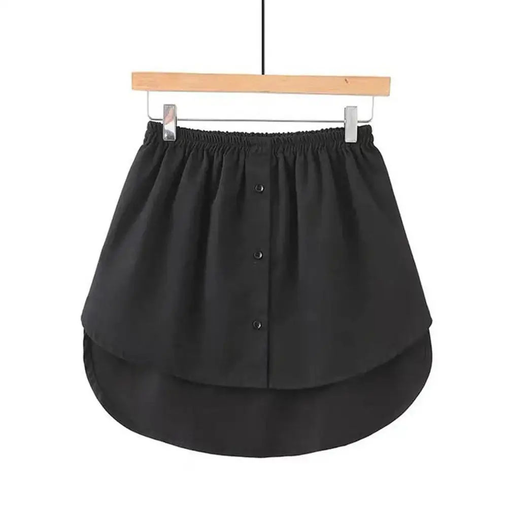 Underskirt destacável das mulheres, bainha falsa irregular, extensor de algodão, blusa Hem, camisa cauda, 5 tamanhos