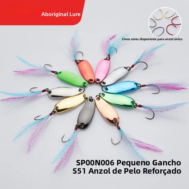 aberta-006-conjunto-de-5-pecas-com-anzol-simples-de-boca-pequena-niquel-preto-pena-aprimorada-s51-isca-micro-worm-road-l
