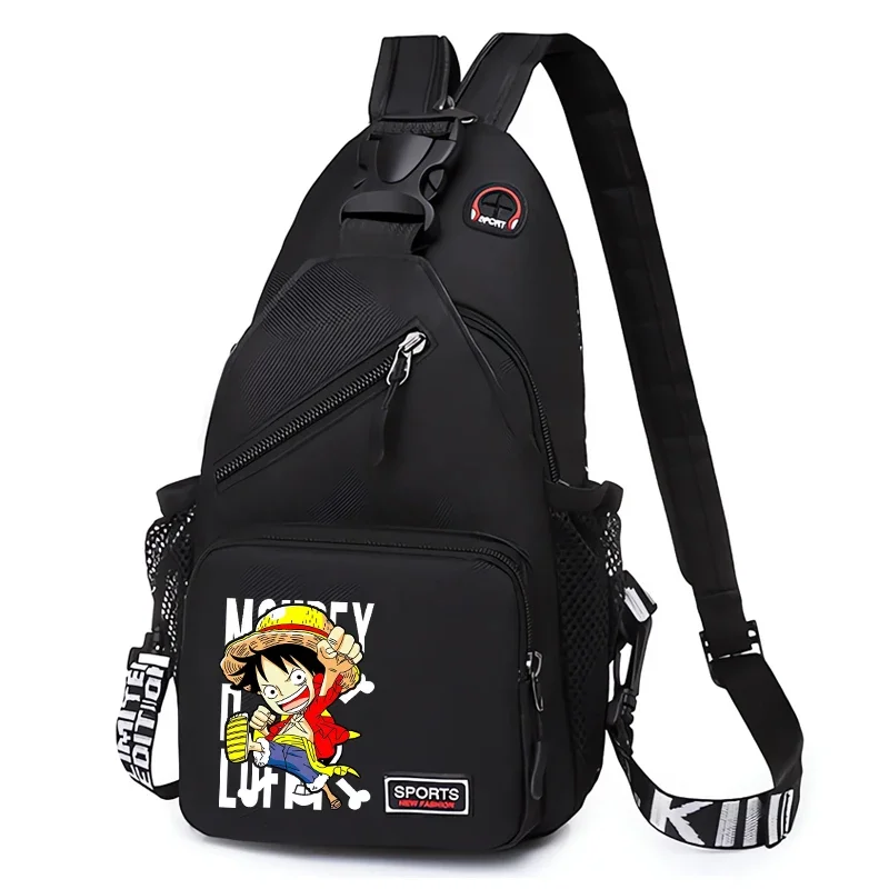 One Pieces Bag Luffy Chest Pack Men\'s Korean Version Crossbody Bag Outdoor Children Sports Casual Sling Backpack Trend Gifts