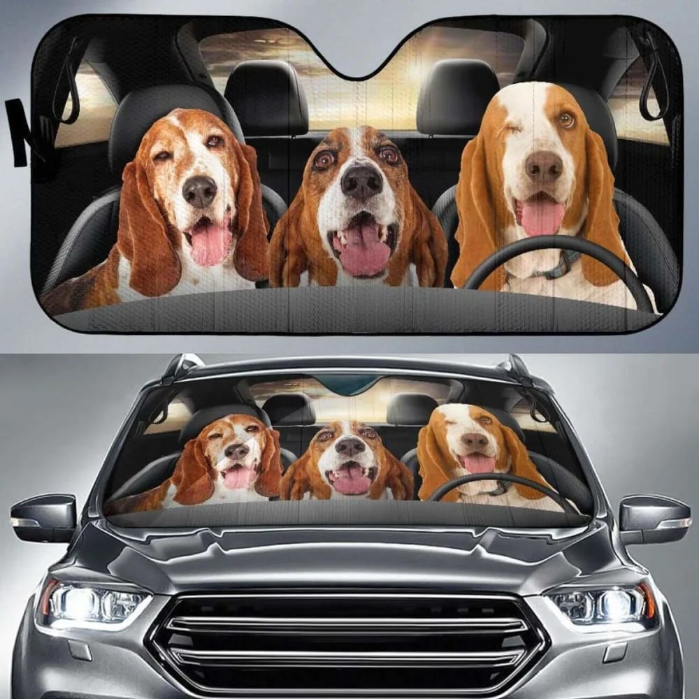 Animal Car Sunshade Funny Windshield Pet Home Awning Custom Pattern Auto Parts Sun Protection Car Sunshade