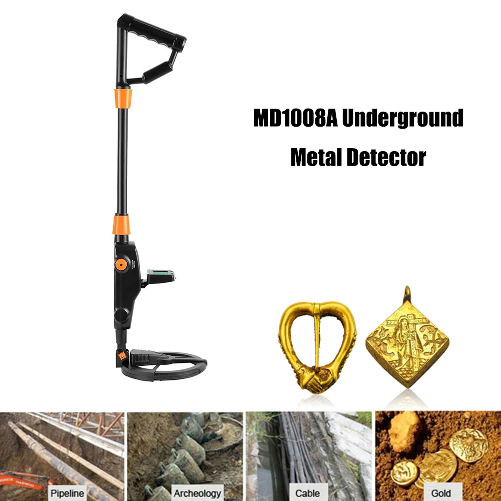 MD1008A LCD Hunter Detecting Gold Digger Treasure Underground Metal Detector