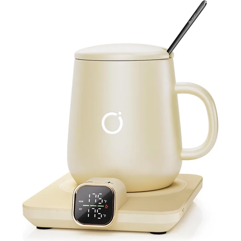 

Smart Heated Coffee Mug Warmer Set, 1°F Precise Temperature Control, Electric Coffee Warmer with Auto Shut Off, Gifts for Women