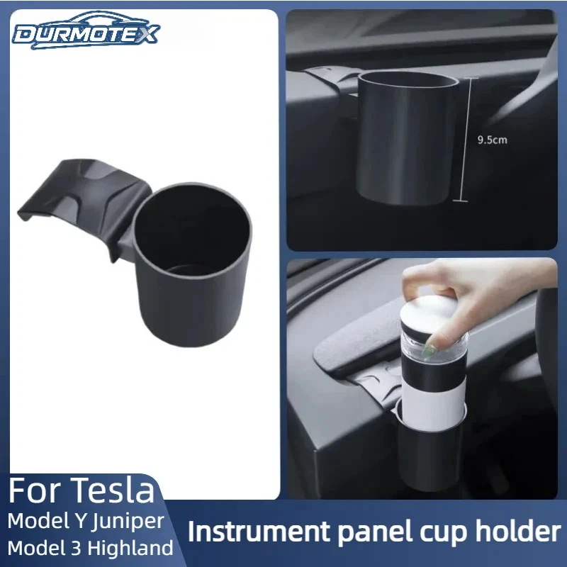 For Tesla Model Y Juniper / 3 Highland 2024+ Water Cup Holder Beverage Rack Limiter Instrument Table Cup Support Car Accessories