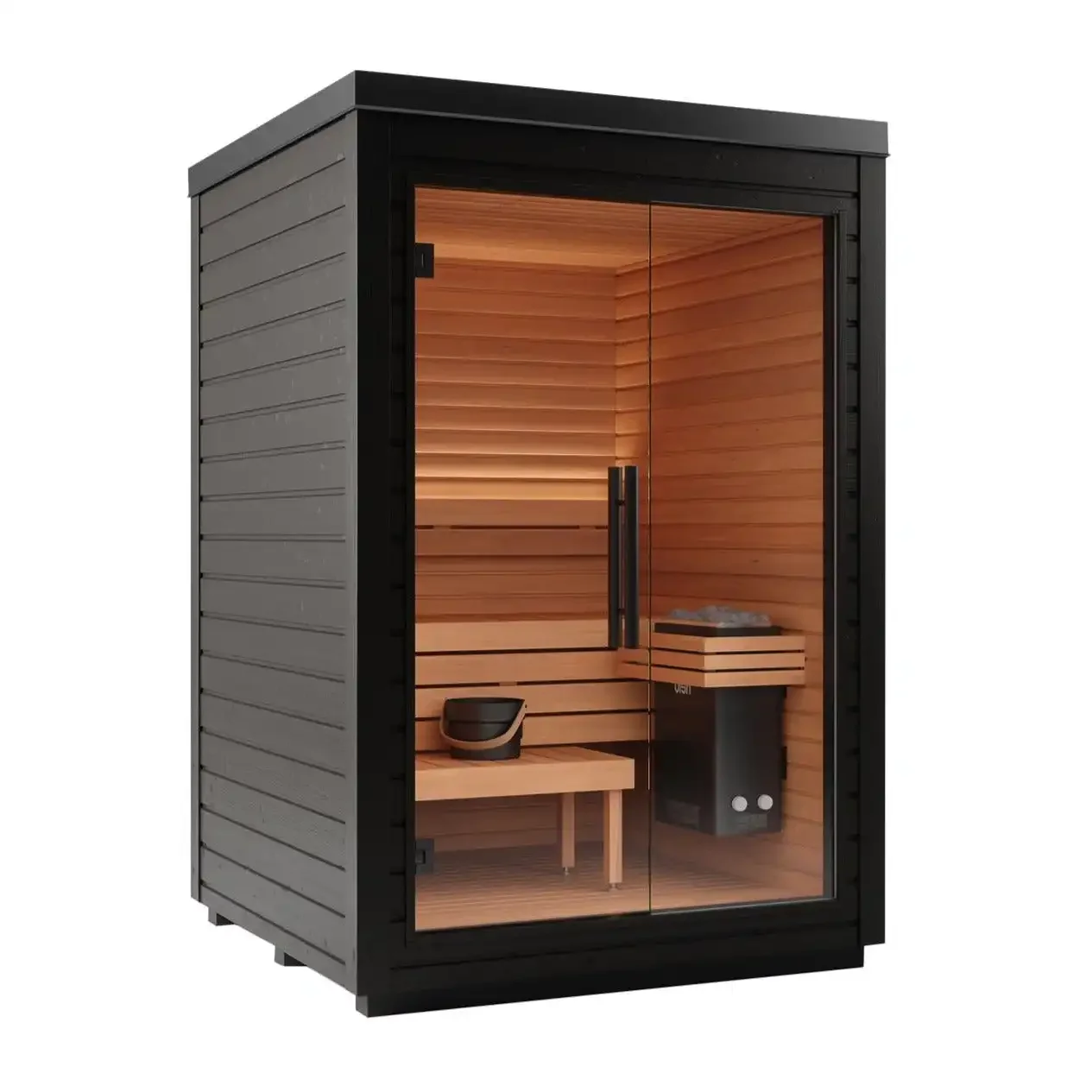 

STLF2025 Sauna Manufacturers Imported Solid Wood Sauna Room 2 People Indoor Therapy Dry Steam Sauna for Sale