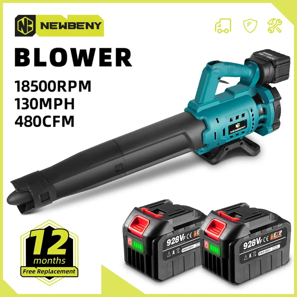 NEWBENY Efficient Electric Air Blower Cordless Regulation Leaf Snow Dust Cleaning Blower Tool For Makita 18V-21V Battery