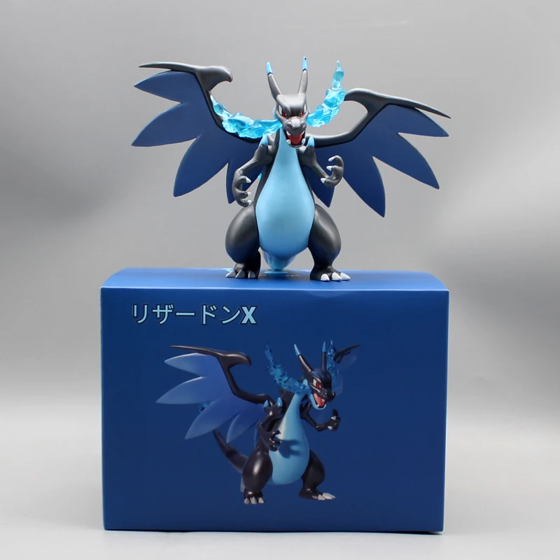 10cm Pokemon Mega Charizard X Popular Anime Figure Model Gk Statue Boys Collection Desktop Decoration Ornament Doll Toys Gifts