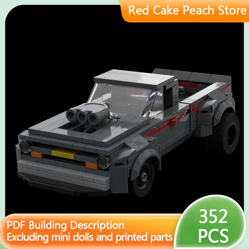 

Модель скоростного гоночного автомобиля MOC, строительные кирпичи C10, пикап, модульная технология, детские праздничные подарки, сборка игрушек, костюм