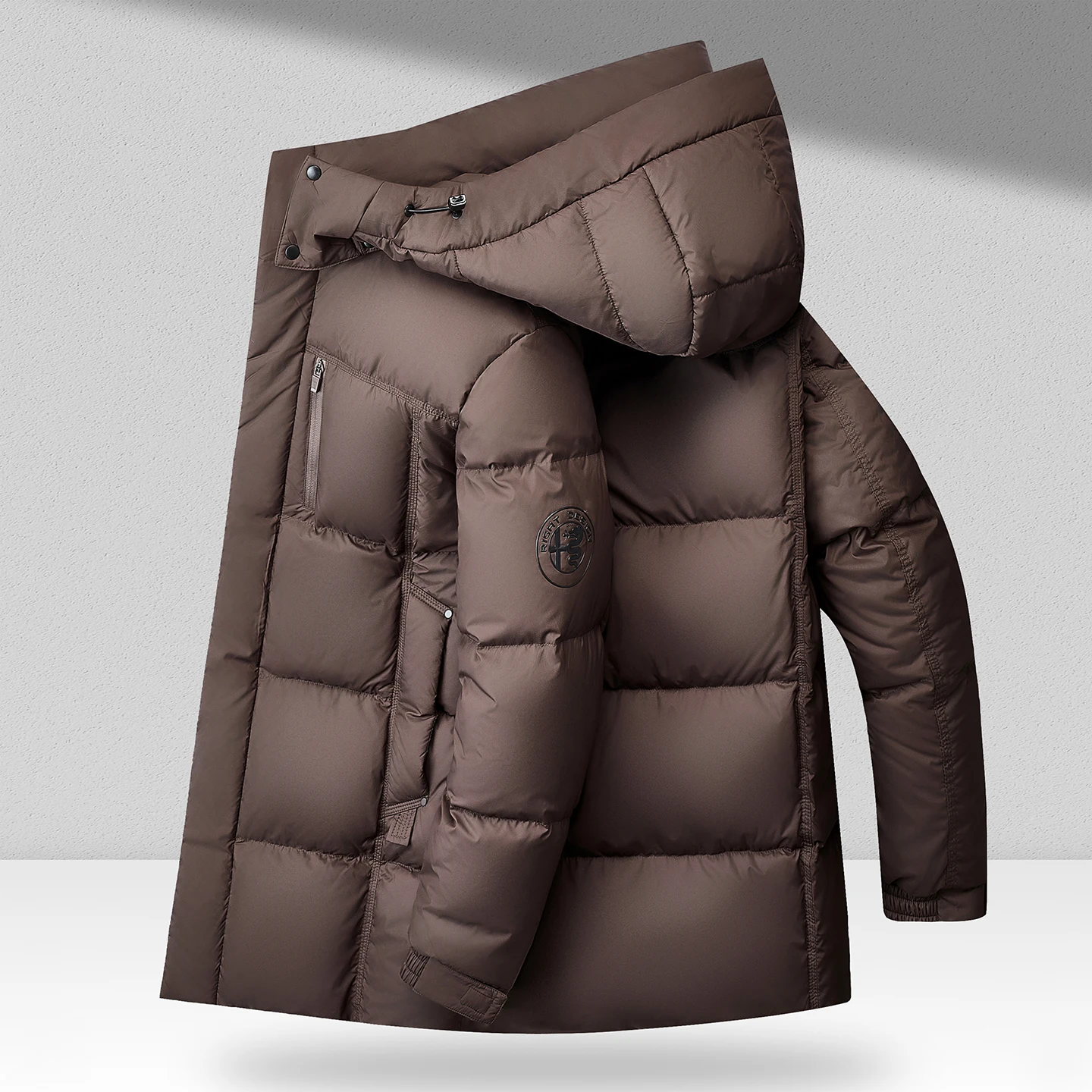 

Real 90% White Duck Down Long Parkas Coat 2025 Winter Men Wind-Proof Warm Puffer Jacket Male Hood Detachable Duck Down Long Coat