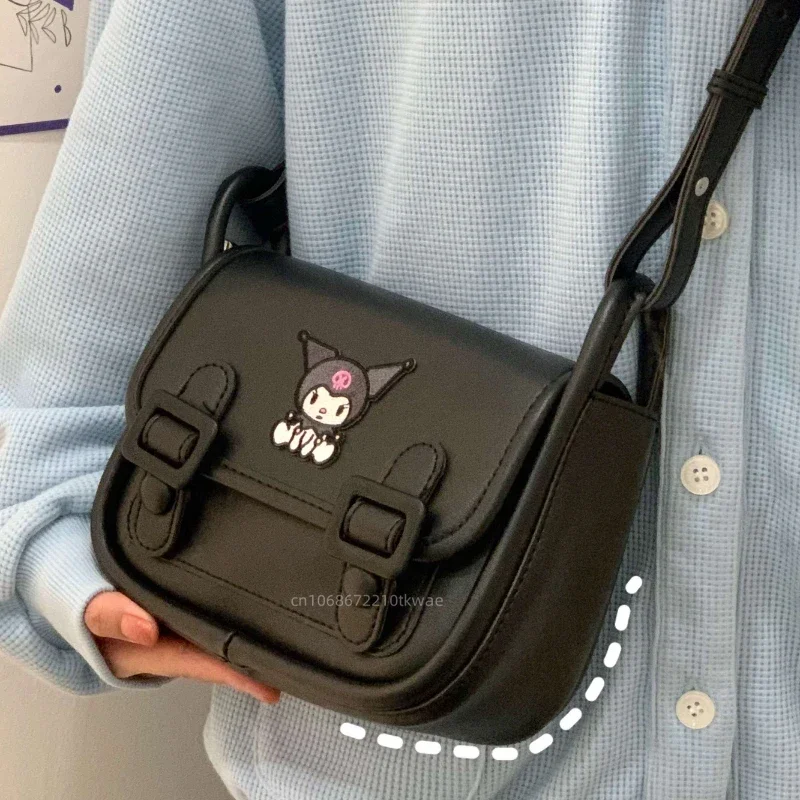 Kawaii Sanrio Kuromi Hello Kitty Cartoon AnimeCambridge High QualityPU Bagwith All-match Underarm Shoulder Bag Gift