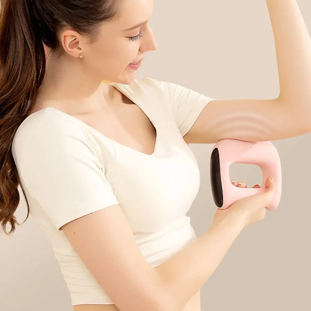 Deep Tissue Vibration Fascia Ring 5 Modes Adjustable Speed Electric Massage Tool with Belt Comfortable Handheld Body Massager
