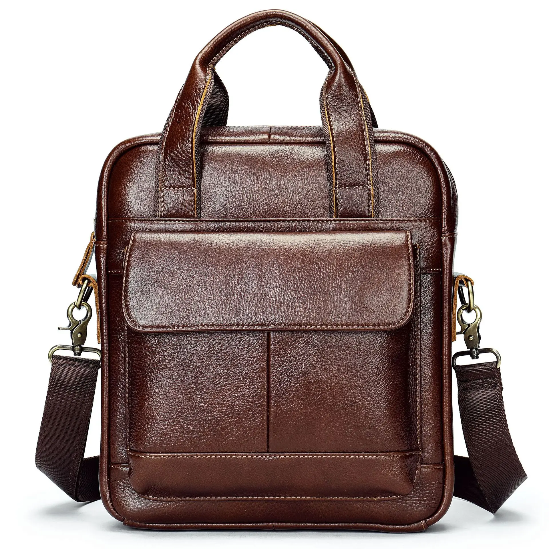 

Shoulder Bag for Men Genuine Leather Messenger Crossbody Bags Bussiness 9.7 Inch iPad Handbags Document Tote Travel