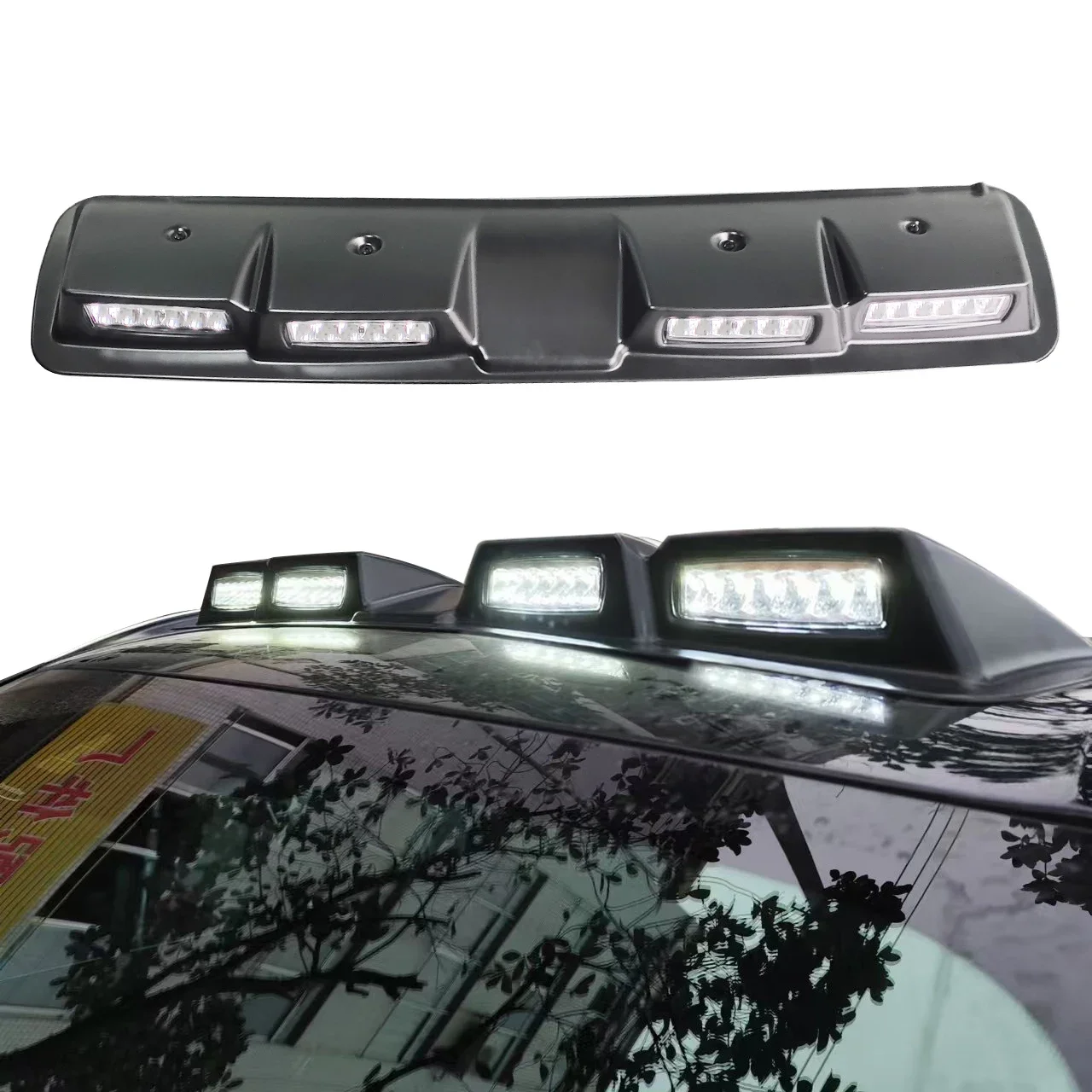 12V Universal Exterior Auto Accessories Modification New LED Car Front Cab Top Roof Spoiler Lights for Ford Ranger T9 Waterproof