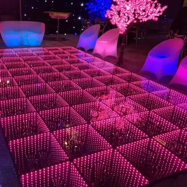 Dj disco panel tile toughened glass light up 3d led dance floor