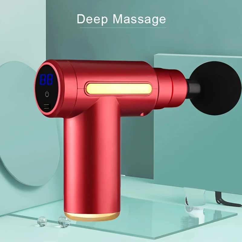 Compact Metal Massage Gun for Muscle Relaxation, Wireless Mini Fascia Gun for Home Use, Quiet and Portable | Portable Silent Wir