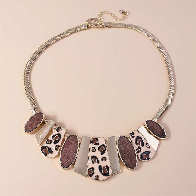 Elegant Leopard Statement Necklace for Women Girls Party Holiday Jewelry Gifts