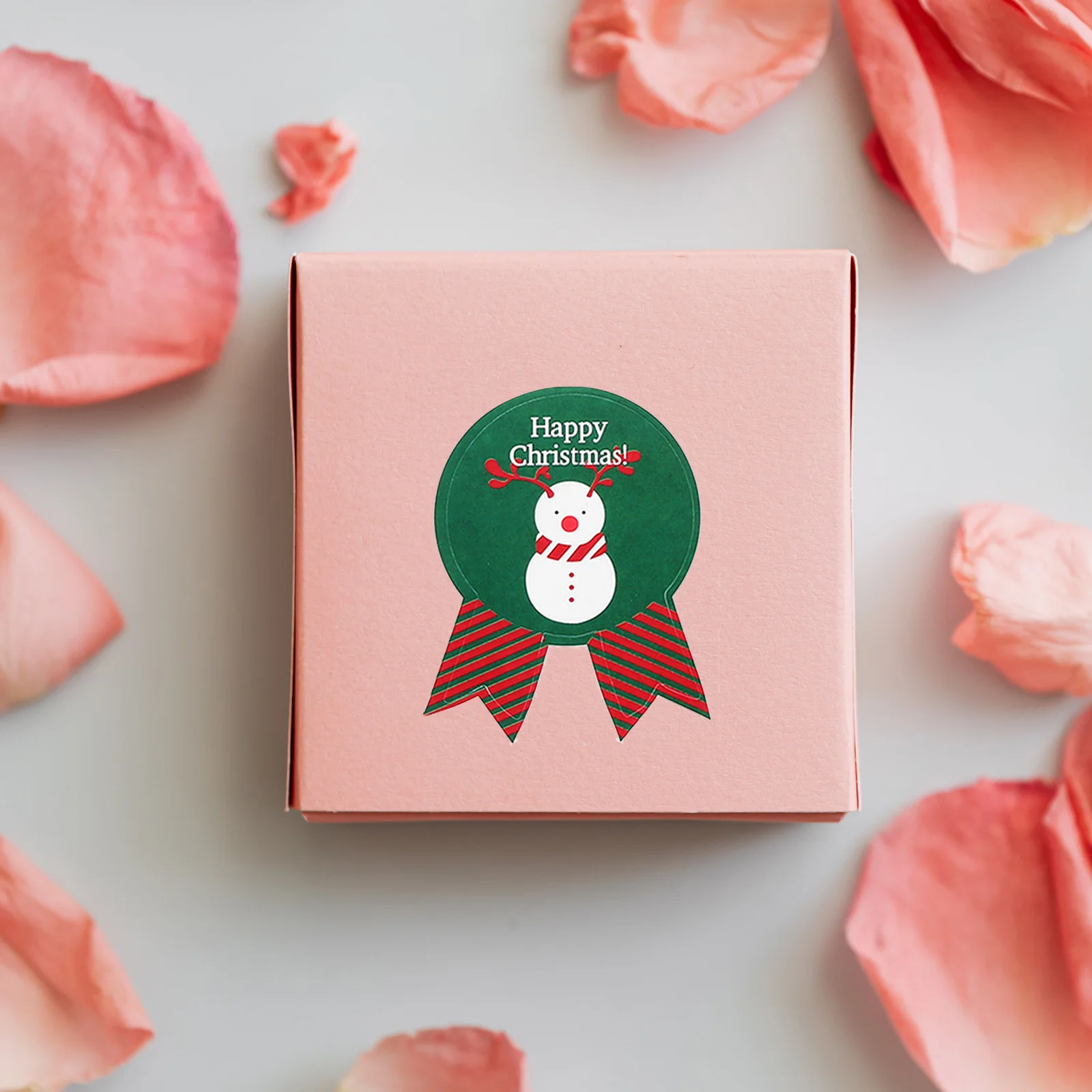 

20Pcs Christmas Envelope Stickers Seal Round Dot Holiday Baking Packaging Labels Santa Snowman Reindeer Gingerbread Man