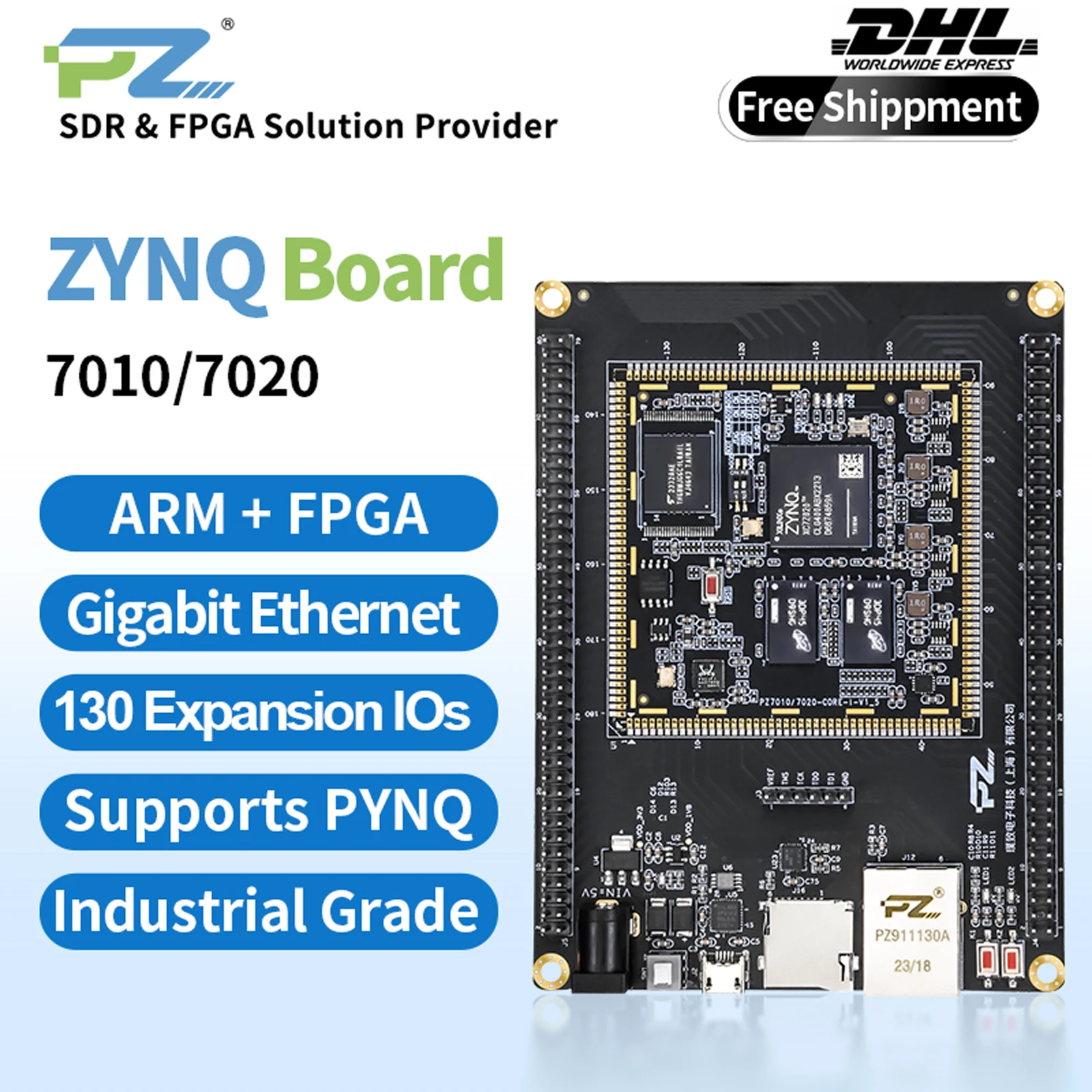 

Puzhi PZ7010 PZ7020-KZB Expansion Board FPGA Development Board Xilinx ZYNQ7000 XC7Z010 XC7Z020 Evaluation Kit