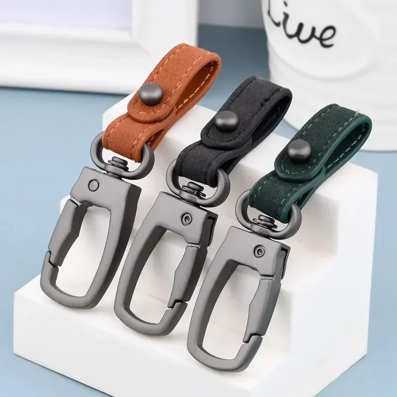 

Fashion Handmade Keychain Genuine Leather Keyring DIY Car Keychain Key Holder Keys Organizer Charm Keychain Accessories