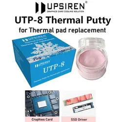 UPSIREN Substituição De Almofada De Massa Térmica, Bloqueio De Calor, Líquido, VGA, GPU, Processador IC, UTP-8, U6 UX