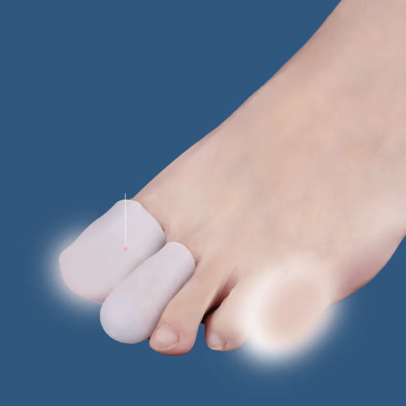 2 ชิ้น = 1 คู่ซิลิโคนเจล Soft Toe Protectors Bunion Toe แขนหมวกสําหรับป้องกัน Corns Calluses Blisters Foot Care เครื่องมือ