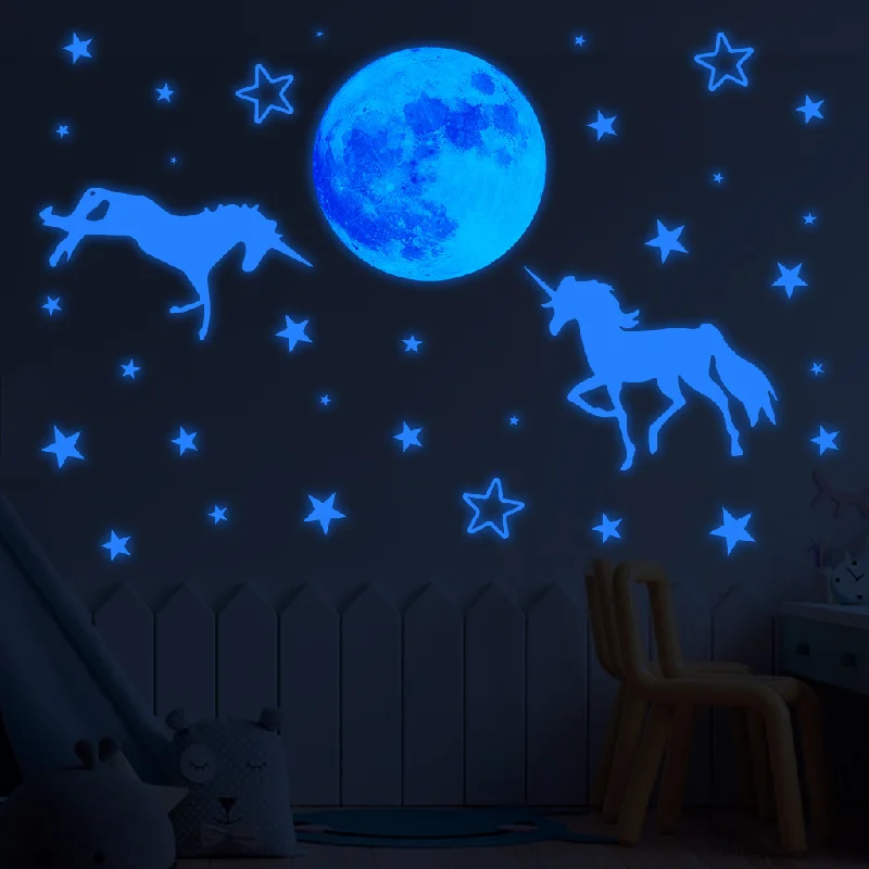 Autocollant mural licorne déco - Glow In Dark Stars avis et prix