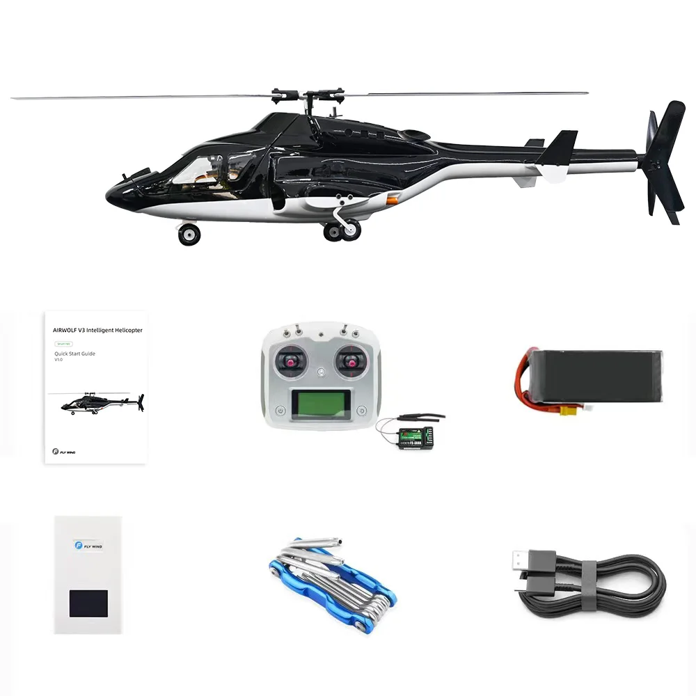 เฮลิคอปเตอร์บังคับวิทยุ FLYWING Airwolf V2.5 Scale H1 ระบบควบคุมการบิน GPS ขนาด 450L จำลองการบินได้ดีเยี่ยม บินได้นาน 6CH เฮลิคอปเตอร์บังคับวิทยุ เครื่องบินบังคับวิทยุ