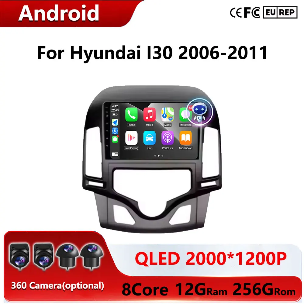 

Android 16 For Hyundai I30 2006 2007 2008 2009 2010 2011 Car Radio Multimedia Player DSP Stereo WiFi GPS Navigation Head Unit