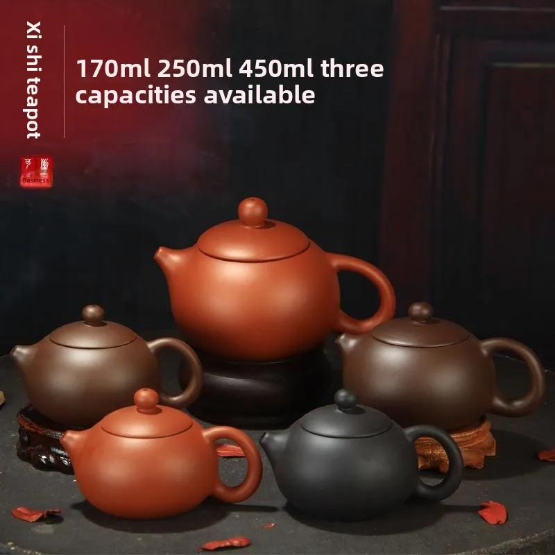 

Handmade Purple Clay Teapot Cerc Tea Pot for Brewing Tea Manual Red Clay Xisi Pot Spout Filter Handheld Small Tea Kettle