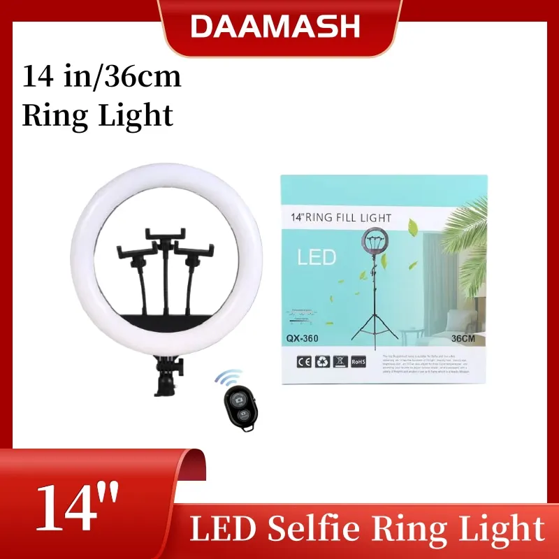 14inch Studio Light LED Selfie Ring Fill Light Photography Lighting Round Lamp Ringlight Selfie for Video Photo Studio Live