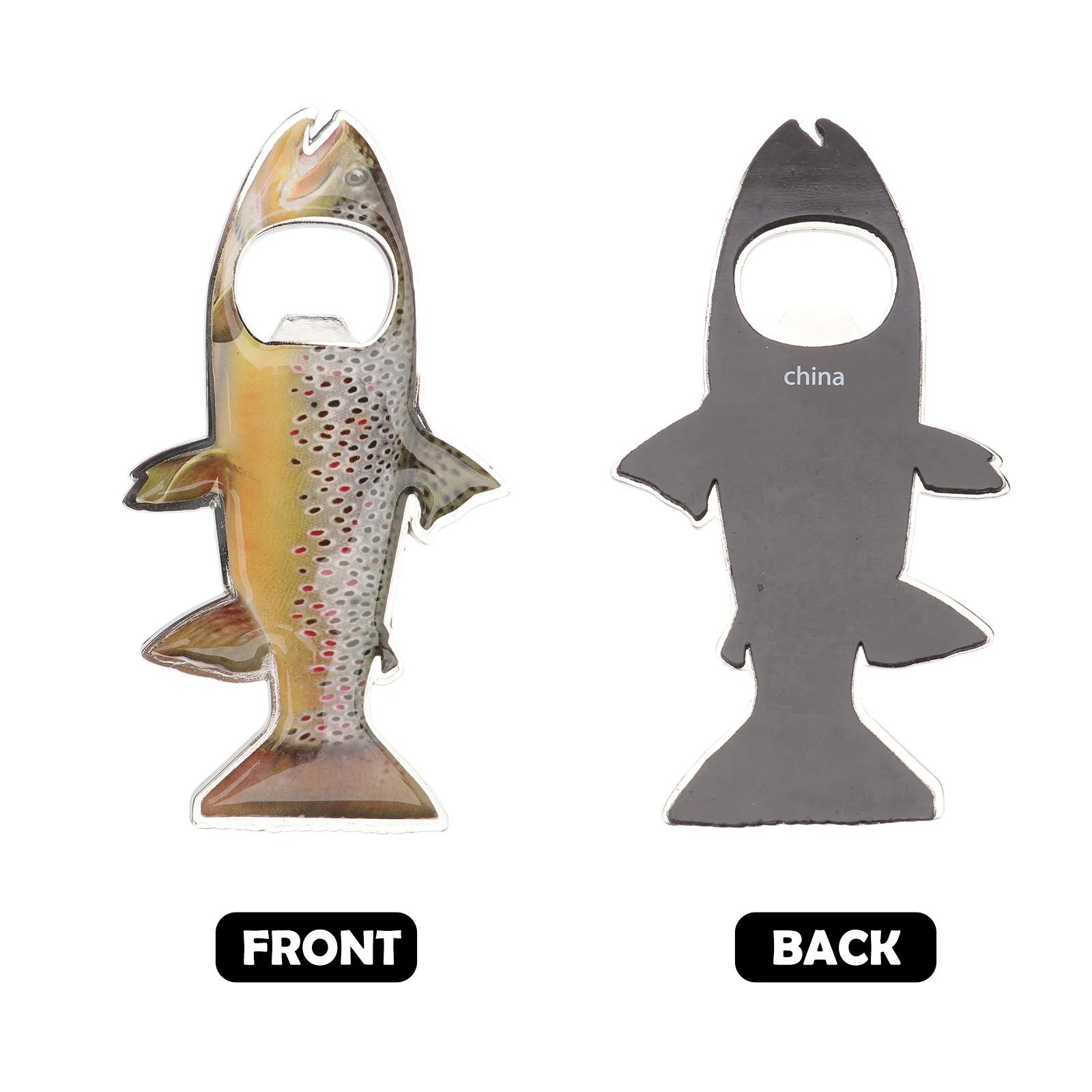 

Fish Shaped Magnet Bottle Openers Fisherman Botyle Magnetic for Fridge Refrigerator Die Cut