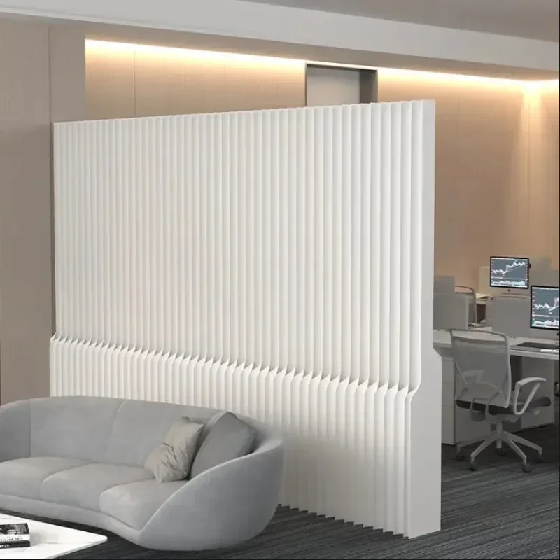 Customizable 2m Height Waterproof White Folding Organ Paper Wall Removable Screens & Room Dividers For Office Porch Partition