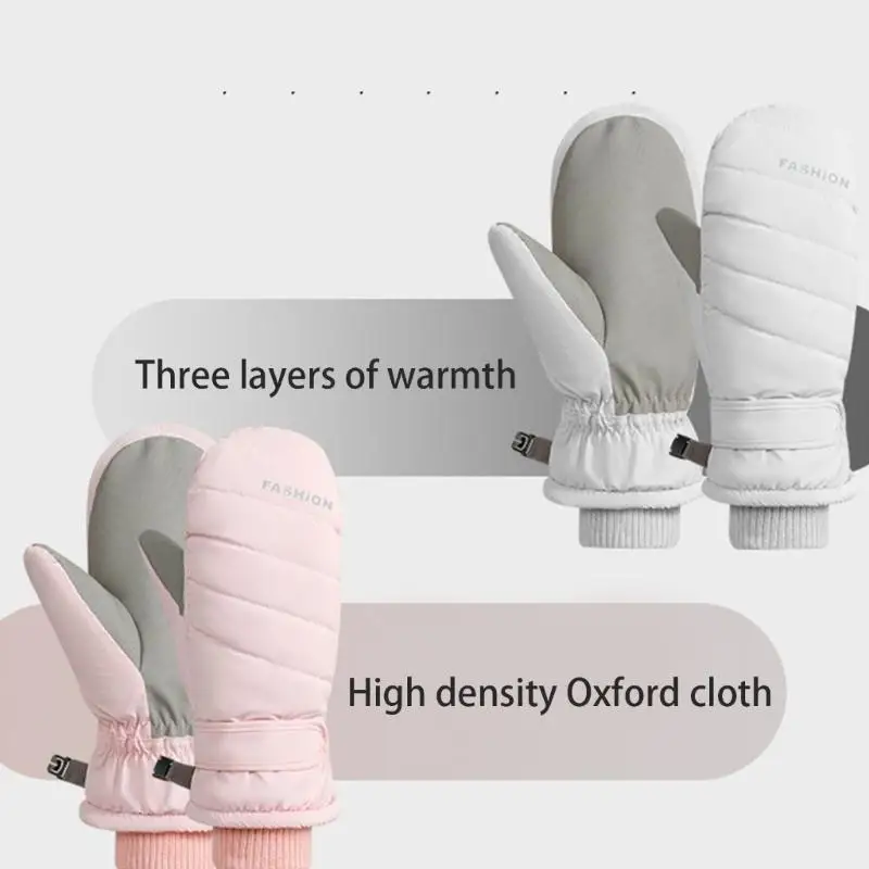 39BD 1pair Winter Waterproofed Insulated Gloves Outdoor Sports Mittens Skiing Gloves for Outdoor Sports and Snow Activity