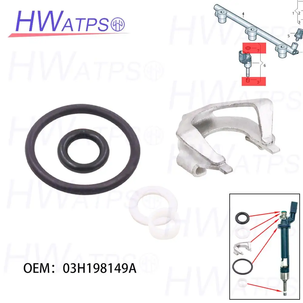 03H198149A طقم تصليح ختم الحاقن 03H906036E لشركة فولكس فاجن CC باسات طوارق أودي Q7 XX68P3 95511091000 95511091100