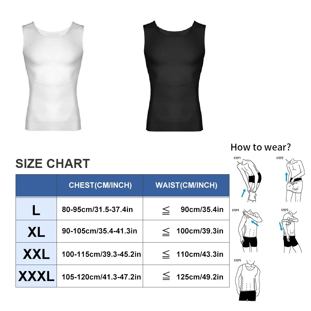 1/2Pcs Mens Slimming Undershirt, X Cross Abdomen Pressure Design Mesh Compression Tank Top,Body Shaper Vest, Under Daily Clothes