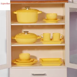 Dollhouse Mini Simulated Pot/Bowl/Tray/Dish/Plate Set Model Miniature Kitchen Furniture Decoration Accessories Children Toys