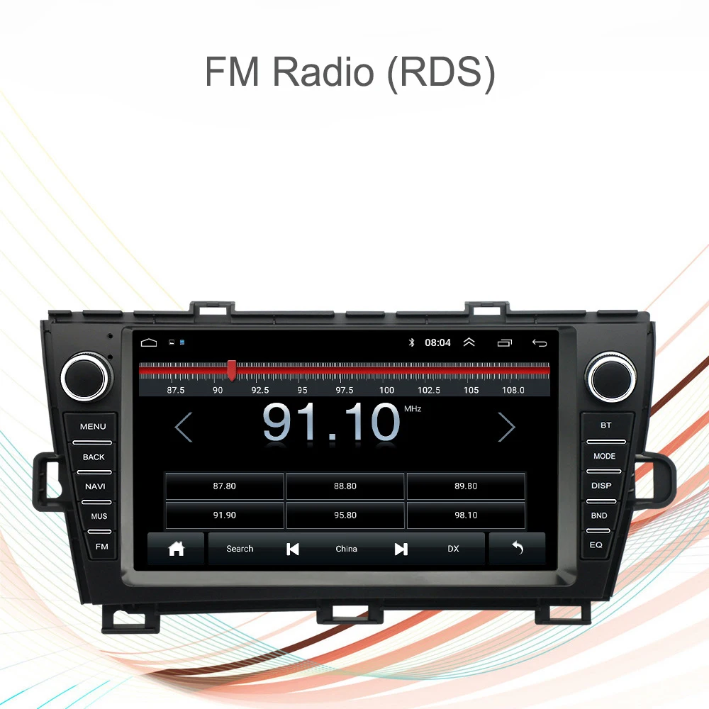 9 Inch Android-Scherm Autoradio Multimediasysteem Navigator Achteraanzicht Voor Prius 2009-2012