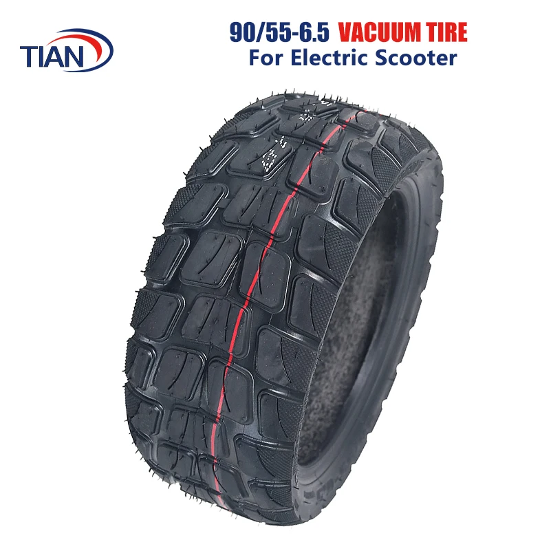 Electric Scooter 90/55-6.5 Off-road Tubeless Vacuum Tire Wider thicker Anti-slip 10 Inch Tyres Replacements Accessories Upgrad