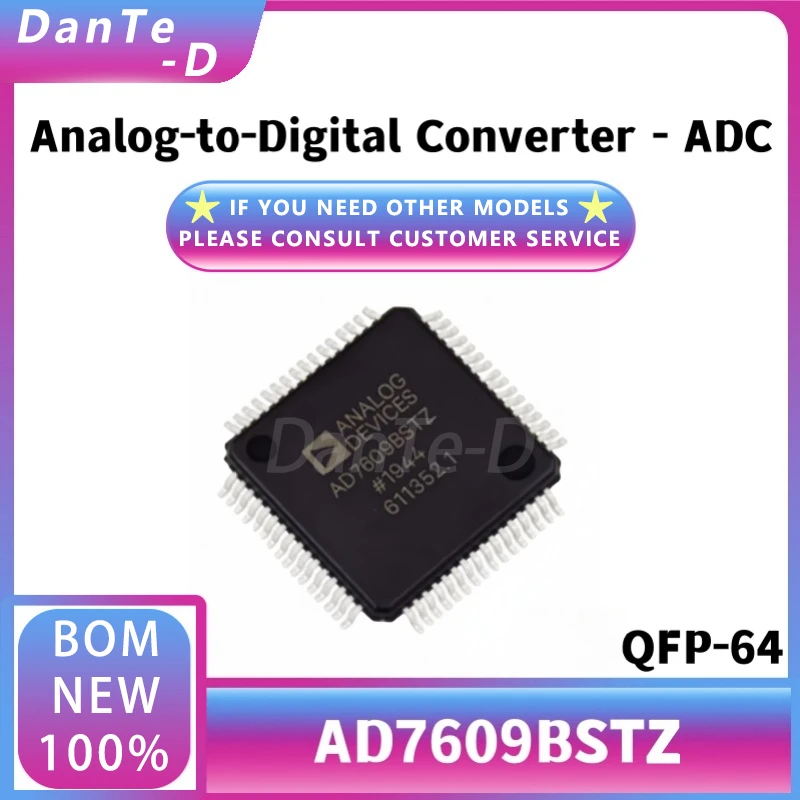 Ad7609bstz Ad7609 Pakket Qfp64 Analoog-Digitaal Converter-Adc Geïmporteerde Chip Nieuw Origineel