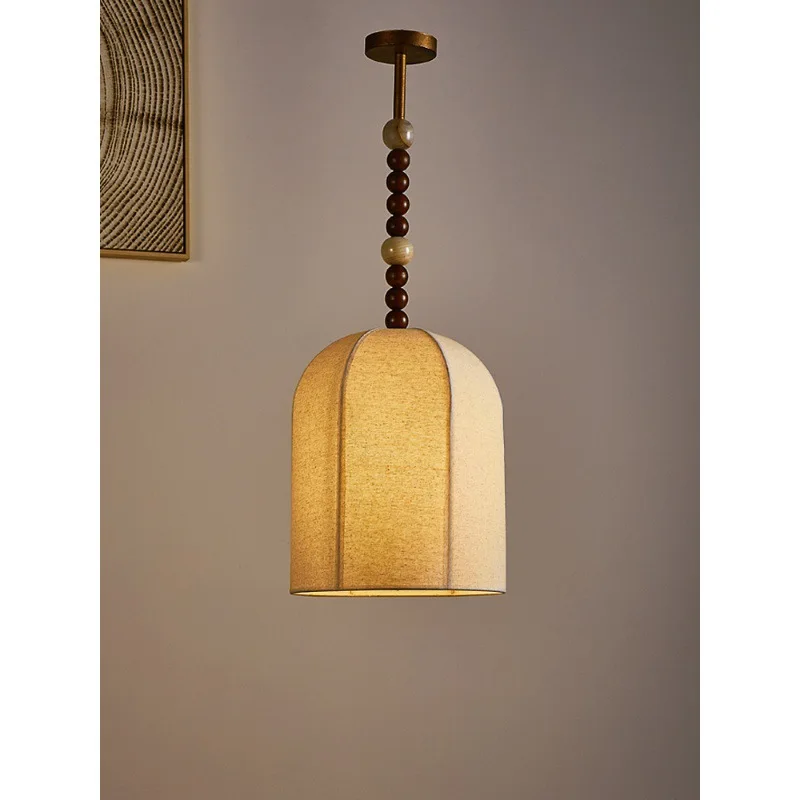 French medieval restaurant fabric chandelier retro bedroom study cloakroom bar designer decorative lamp