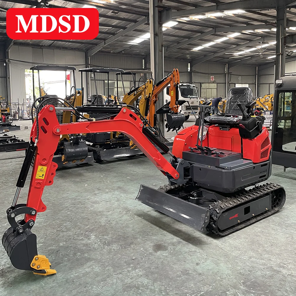 맞춤형 유압식 0.8-2톤 미니 굴삭기 CE/EPA/Euro 5 마이크로 굴삭기 버킷 포함 농업용 브랜드 미니 굴삭기
