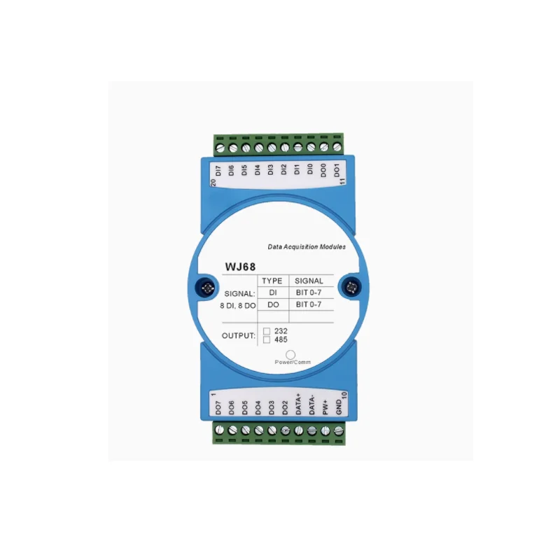 8-channel PNP input/output remote data acquisition module 485/232 Switching quantity Open collector  Dry junction