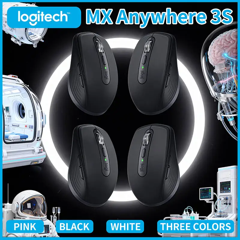 

Logitech MX Anywhere 3S Wireless Mouse for Multi-Device, Bluetooth, Unifying Receiver, Quiet Clicking