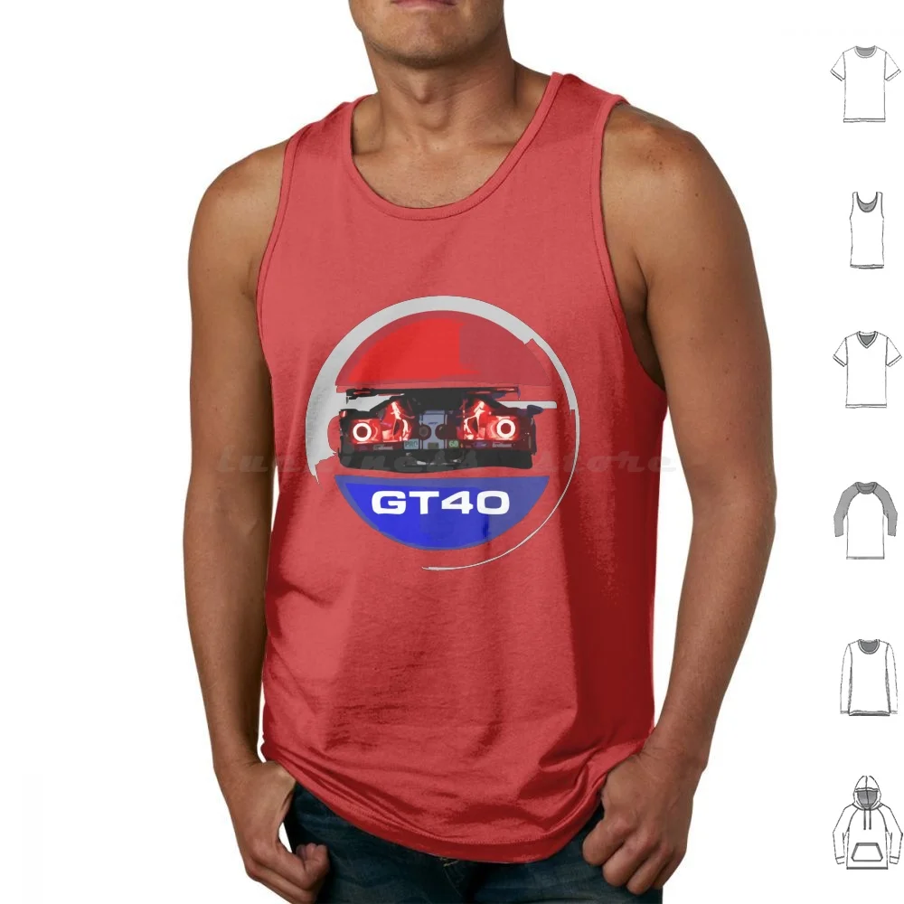 Gt40 24 Heures Du Mans Tank Tops Vest Sleeveless 9x8 24 Hours Of Le Mans 24 Hours Le Mans Hypercar