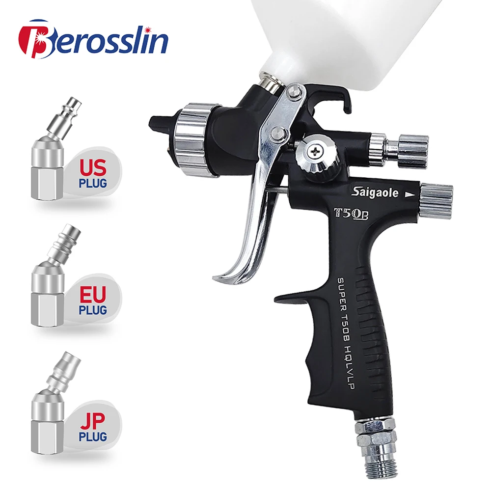 

LVLP 1.3mm T50 High Atomization Automotive Finish Spray Gun Sheet Metal Paint Water-Based Paint Varnish Air Spray Gun Tools