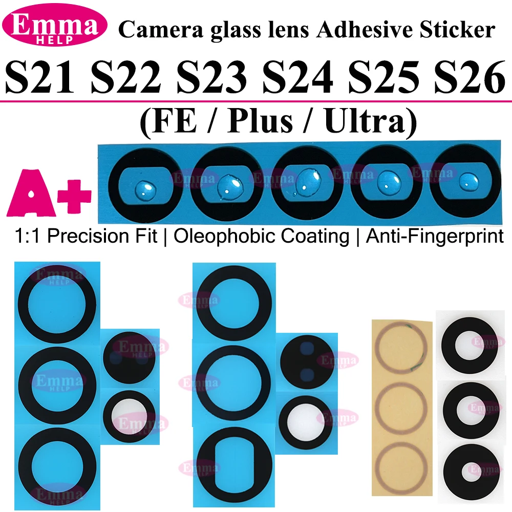 Camera Lens Glass for Samsung Galaxy S26 S25 S24 S23 Ultra Plus Rear Back Camera Glass Replacement Repair Parts with Adhesive image 3