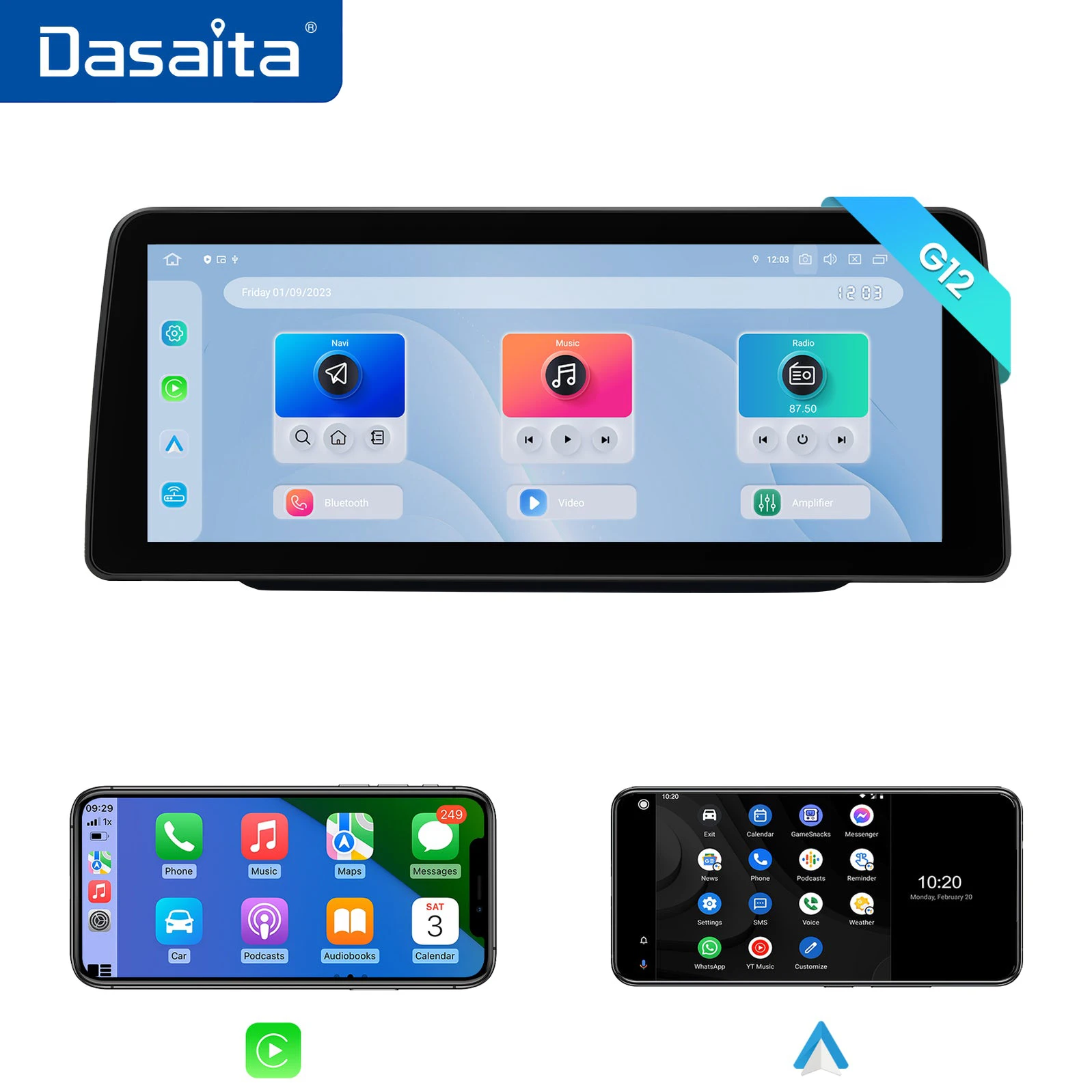 

Dasaita for Nissan Sylphy Pulsar 2018 2019 2020 2021 Qualcomm 665 12.3" Screen 8G+256G Carplay Android Auto Radio Car Stereo