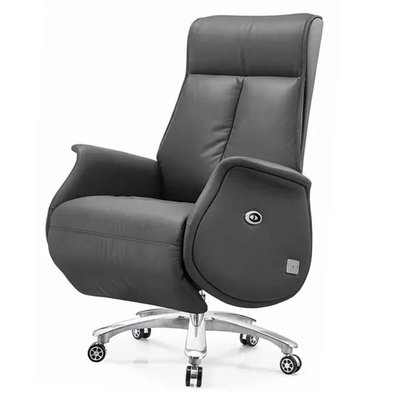

Electrical Recliner Chair Office Furniture Modern Genuine Leather Boss Office Chair