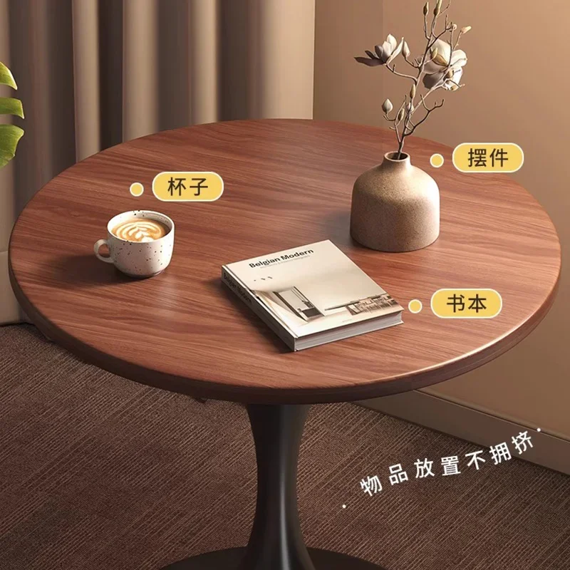 الشمال أريكة خشبية صلبة طاولة جانبية الحديثة الرجعية الأصلي مصمم مقهى طاولات الشاي الحديد الفن مقهى الأثاث Teapoy FYCT