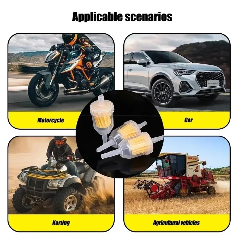 مرشحات الزيت فلتر الوقود الغازي مرشحات الوقود الداخلية للسيارة دراجة نارية سكوتر فلتر الزيت أداة المحرك ATV مرشح الوقود العالمي #3