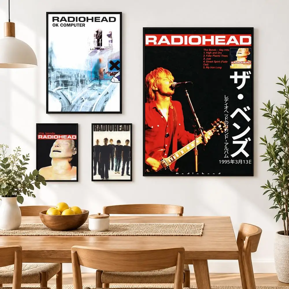 Singer Band RadioheadS Poster Waterproof HD Modern Peel And Stick Wall Decor Living Room Dorm Garage